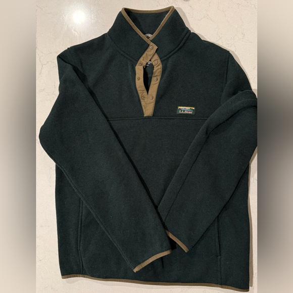 LLBean Men’s Sweater Fleece Green sizeM - Picture 1 of 3